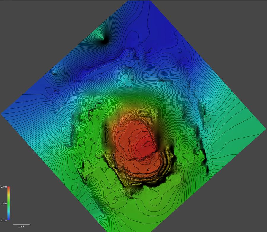 Curve di livello ricavate da modello digitale del terreno